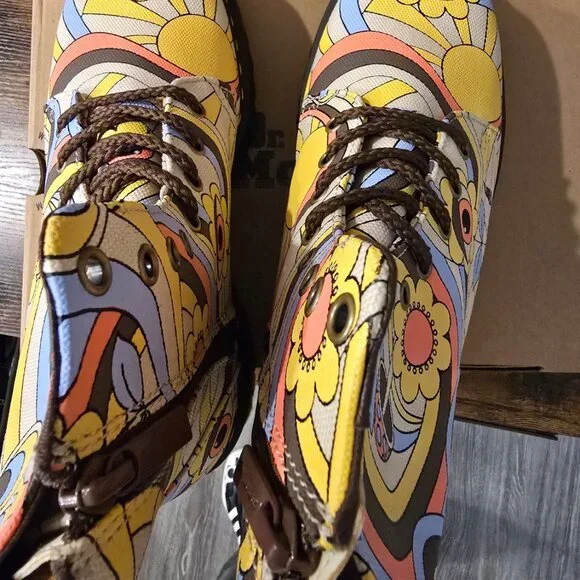 DR. MARTENS JADON RETRO RAY CANVAS PLATFORM 8 EYE SIDE ZIP Women's Size 11 US - Picture 8 of 15